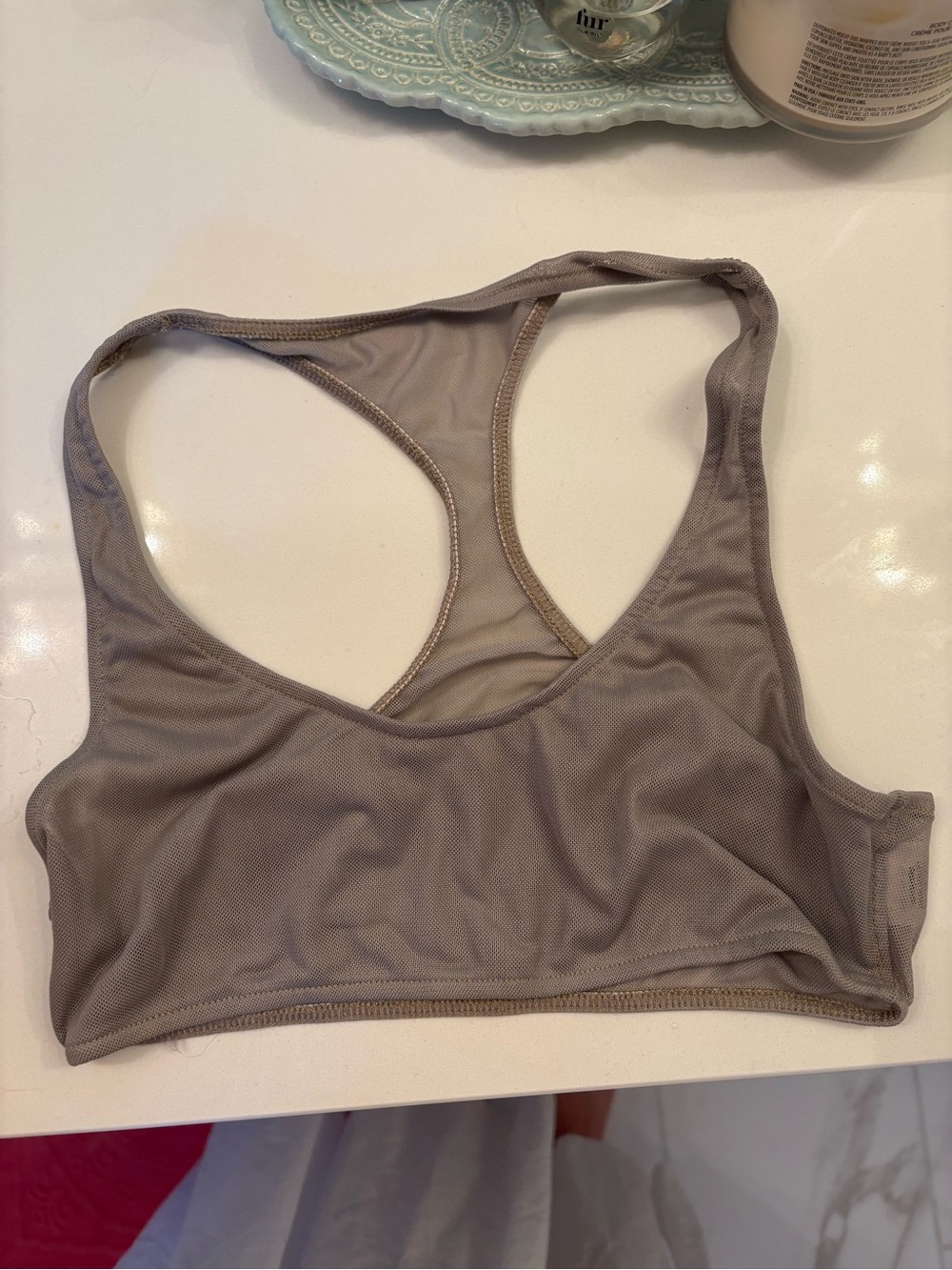 Joah brown size s/m mesh bra dew